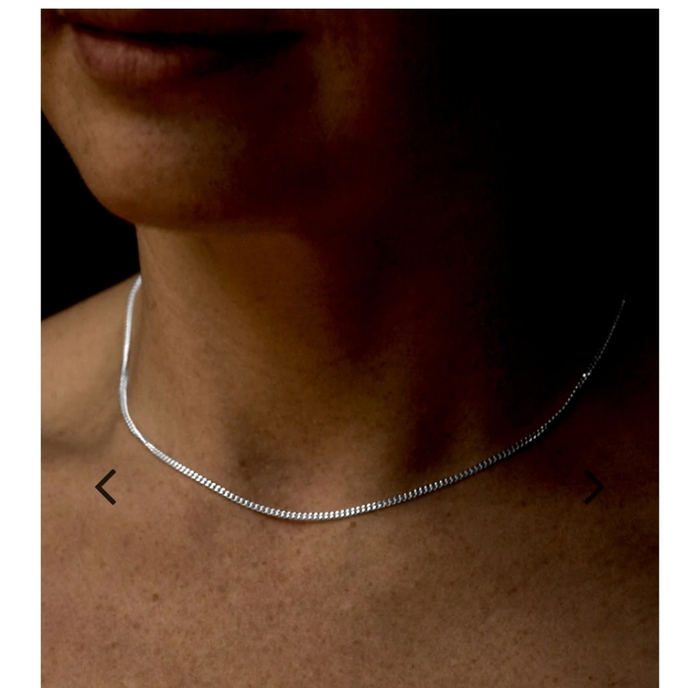 925 Sterling Silver Thin Curb Chain
